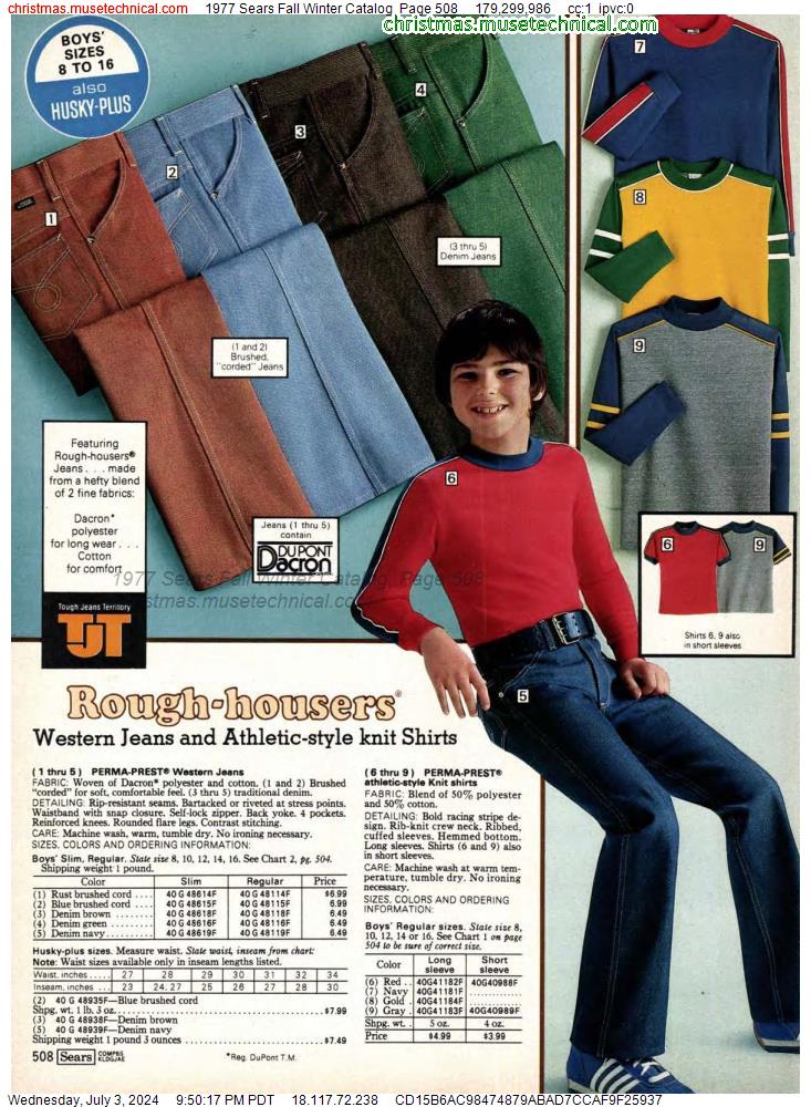 1977 Sears Fall Winter Catalog, Page 508