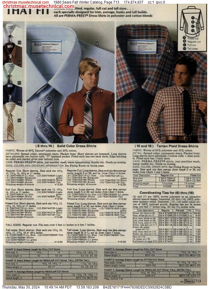 1980 Sears Fall Winter Catalog, Page 713