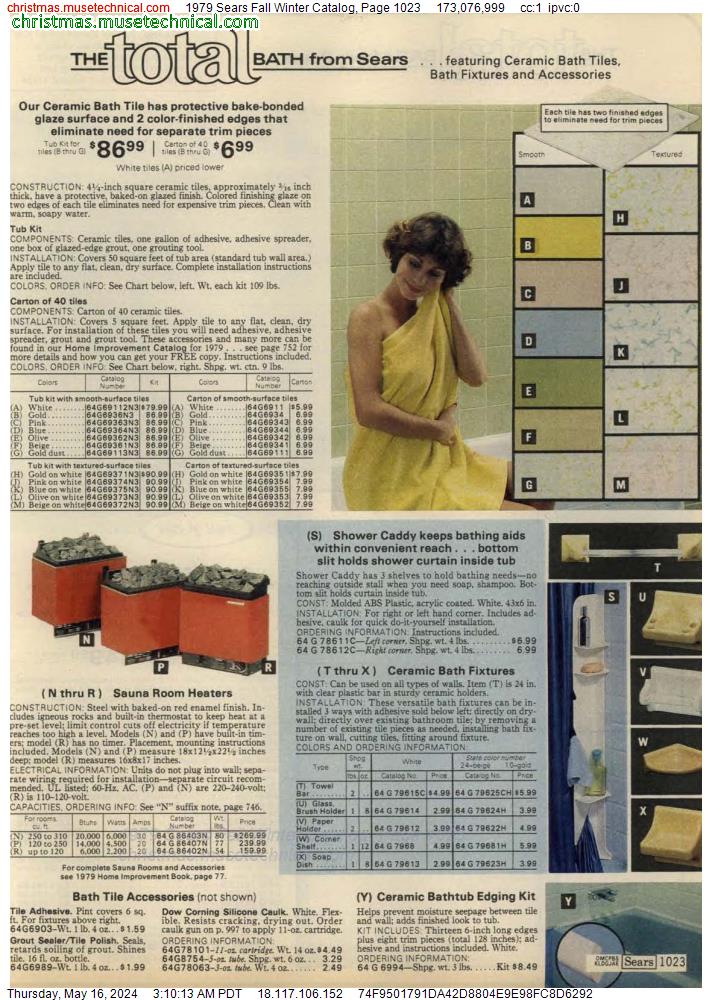 1979 Sears Fall Winter Catalog, Page 1023