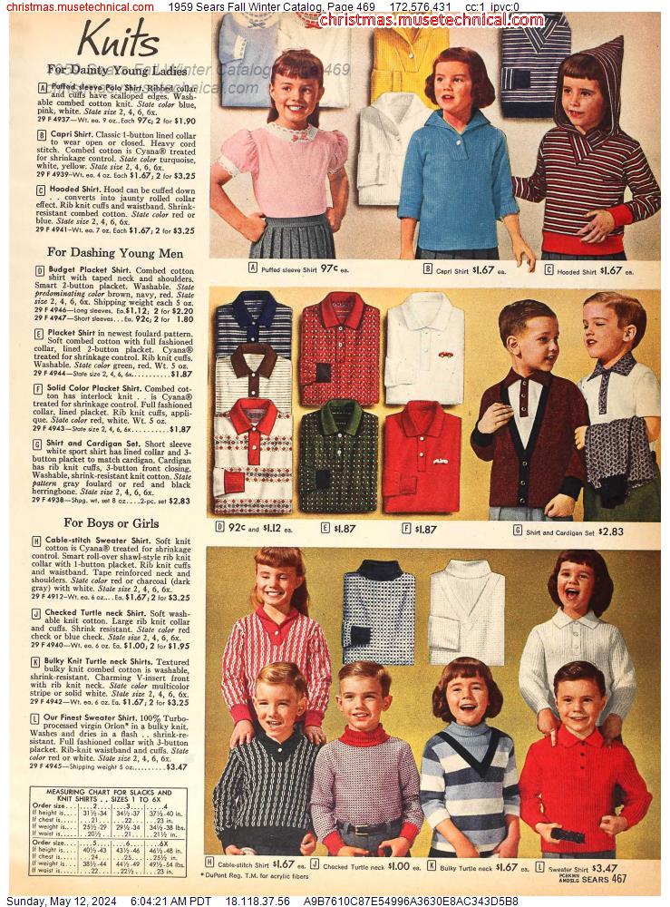 1959 Sears Fall Winter Catalog, Page 469