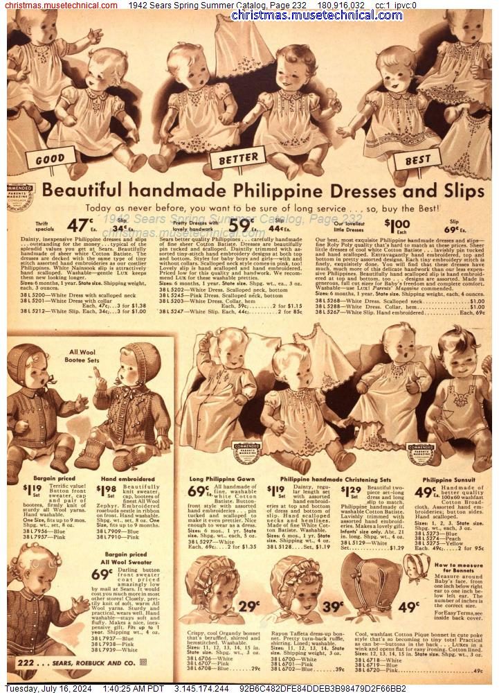 1942 Sears Spring Summer Catalog, Page 232