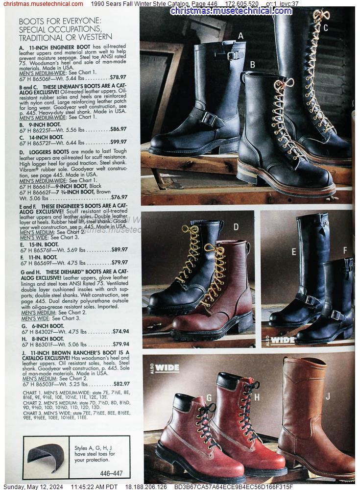 1990 Sears Fall Winter Style Catalog, Page 446
