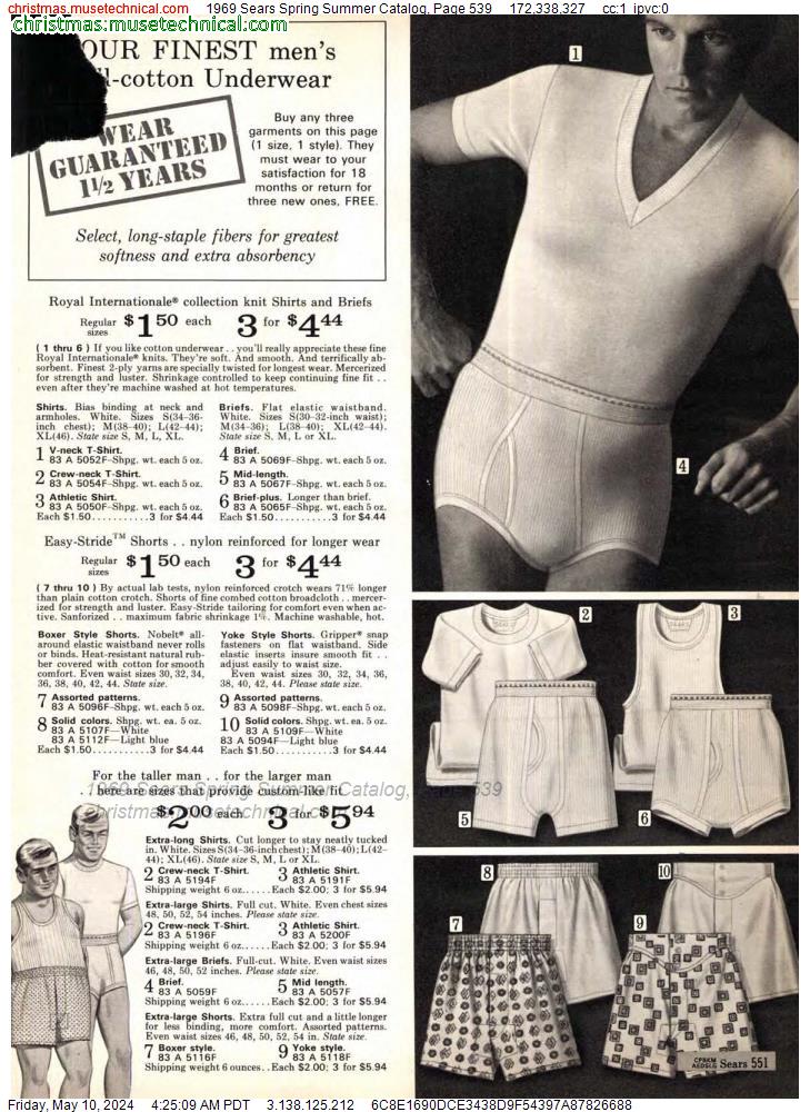 1969 Sears Spring Summer Catalog, Page 539