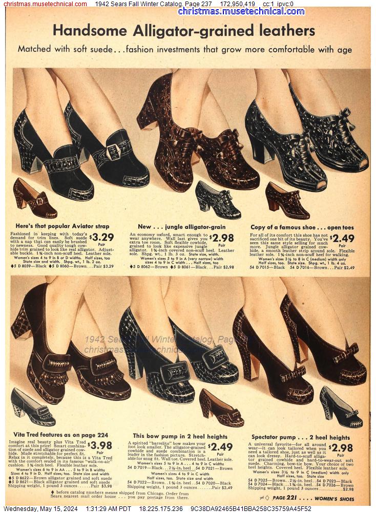 1942 Sears Fall Winter Catalog, Page 237