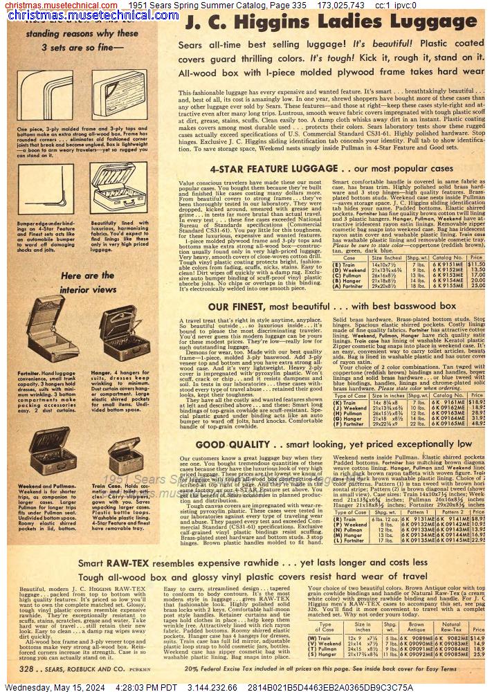 1951 Sears Spring Summer Catalog, Page 335