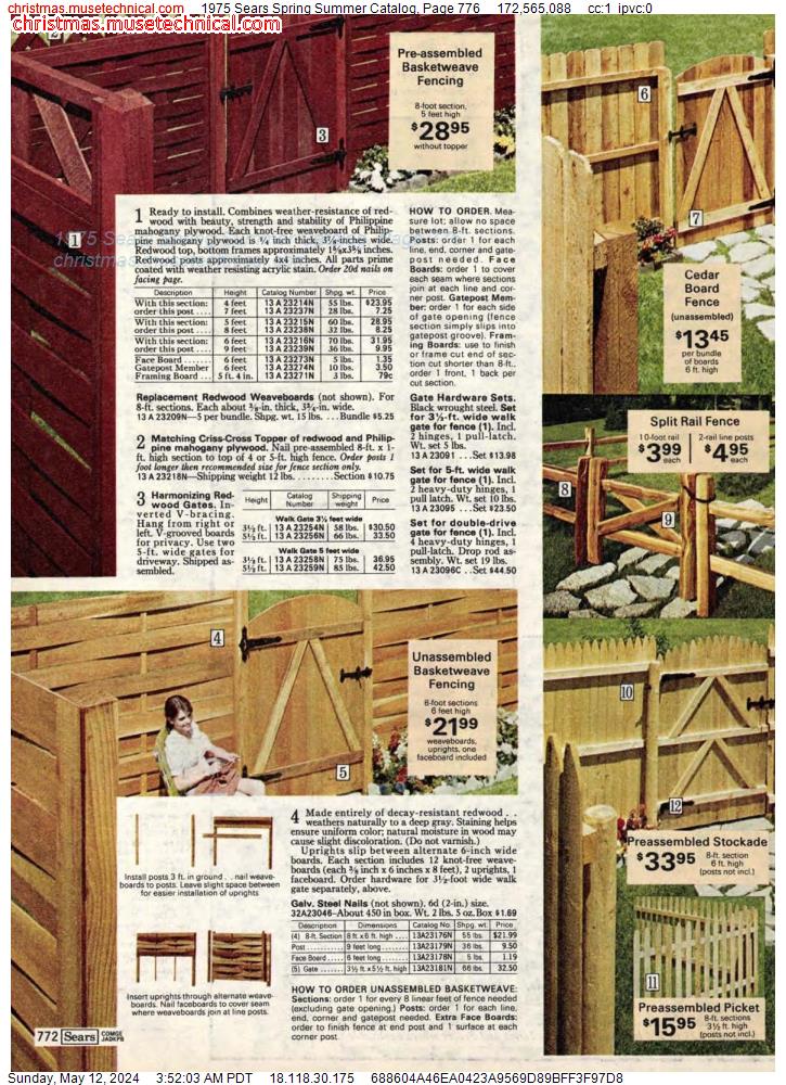 1975 Sears Spring Summer Catalog, Page 776