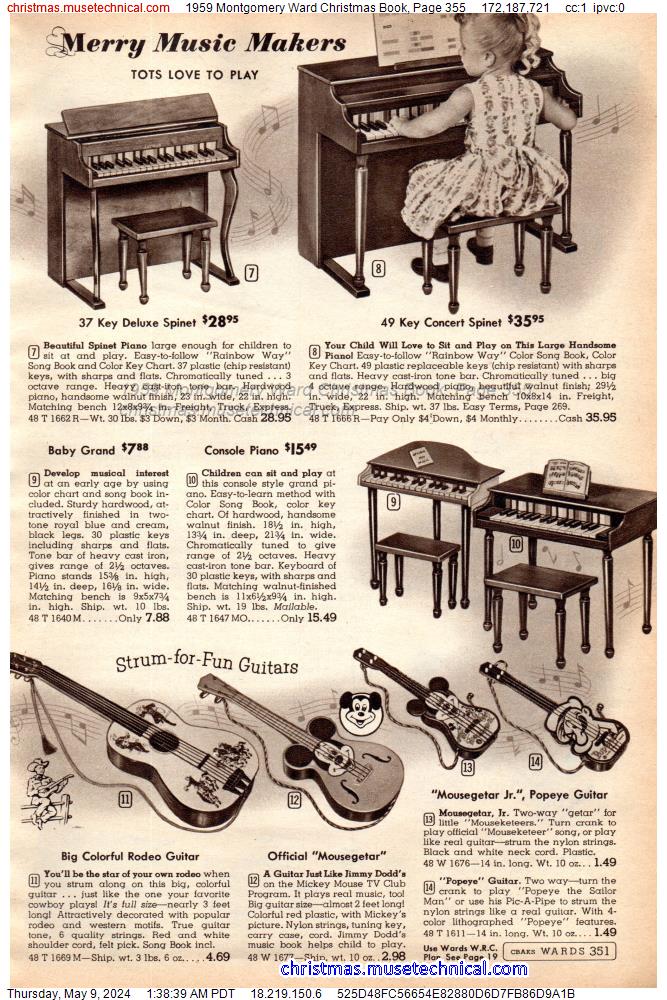 1959 Montgomery Ward Christmas Book, Page 355