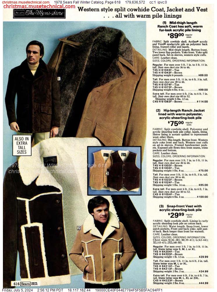 1978 Sears Fall Winter Catalog, Page 618