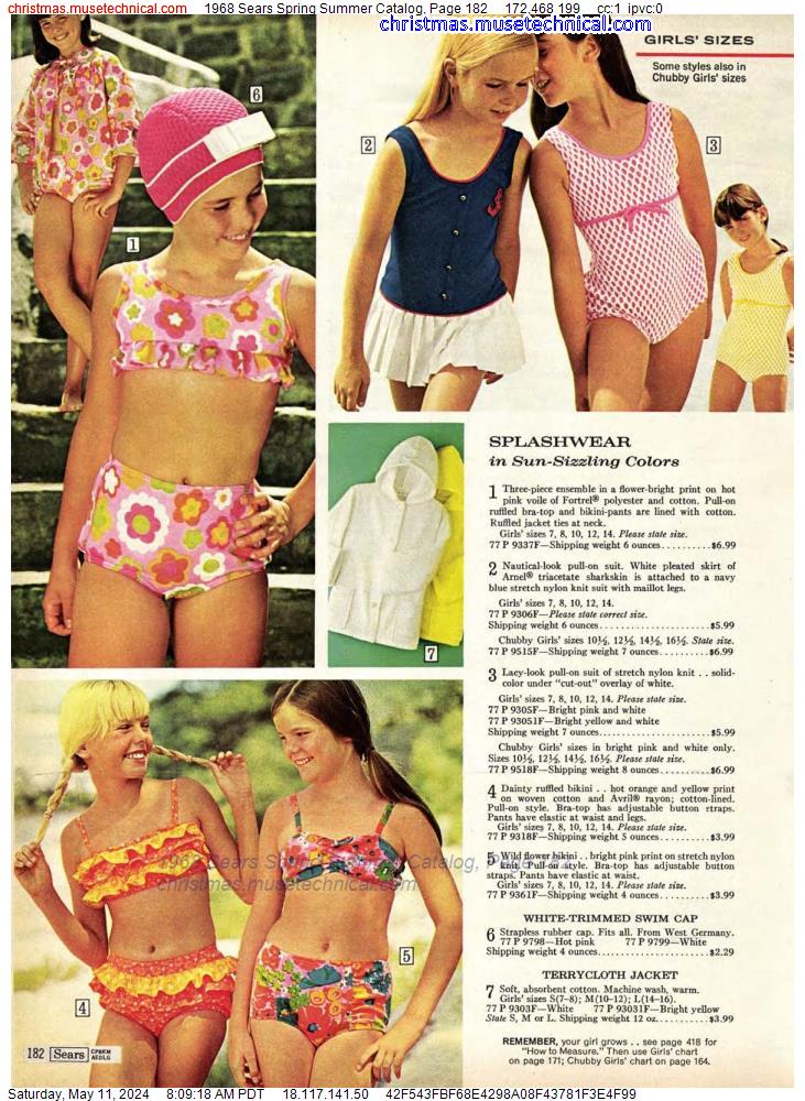 1968 Sears Spring Summer Catalog, Page 182