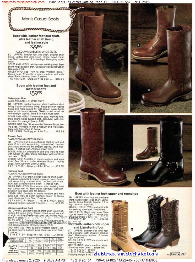 1982 Sears Fall Winter Catalog, Page 303