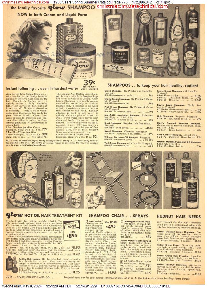 1950 Sears Spring Summer Catalog, Page 776