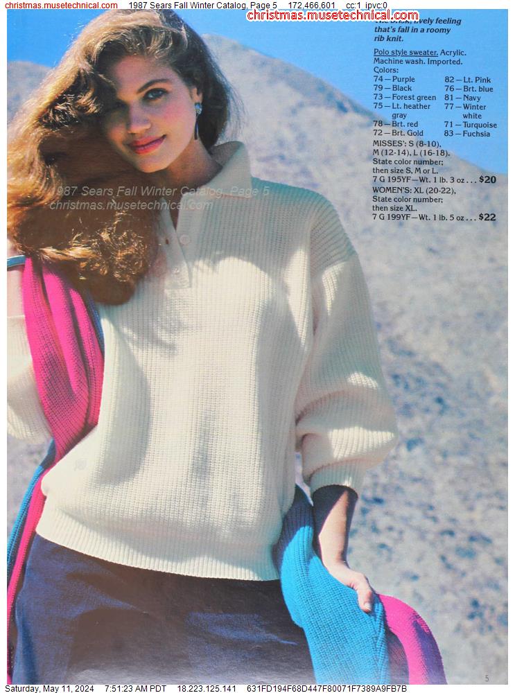 1987 Sears Fall Winter Catalog, Page 5