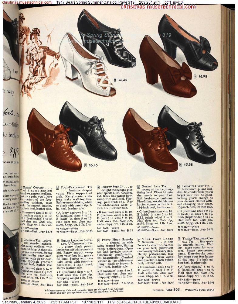 1947 Sears Spring Summer Catalog, Page 319