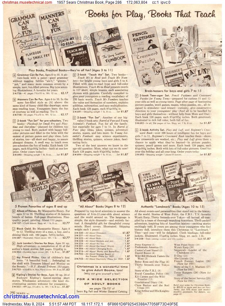 1957 Sears Christmas Book, Page 286