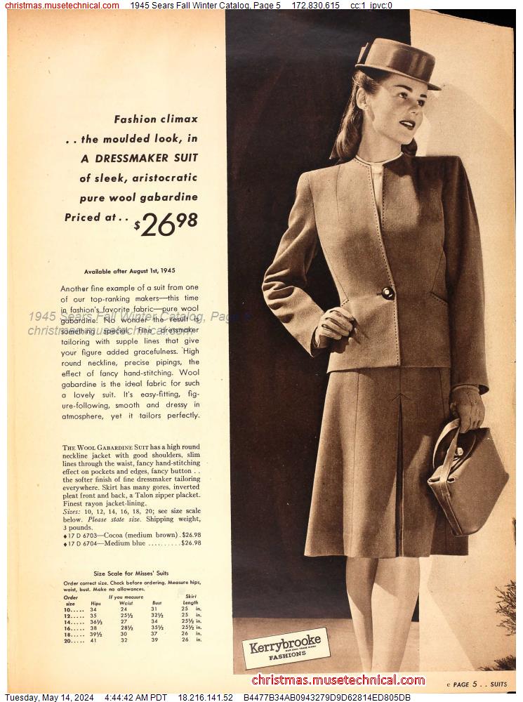 1945 Sears Fall Winter Catalog, Page 5