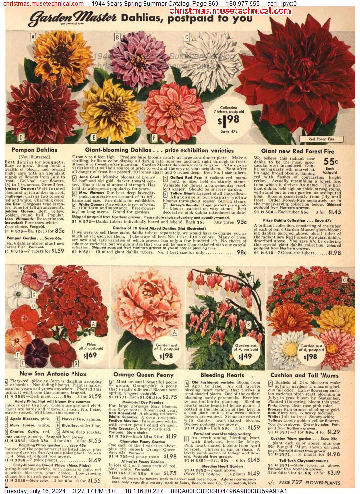 1944 Sears Spring Summer Catalog, Page 860
