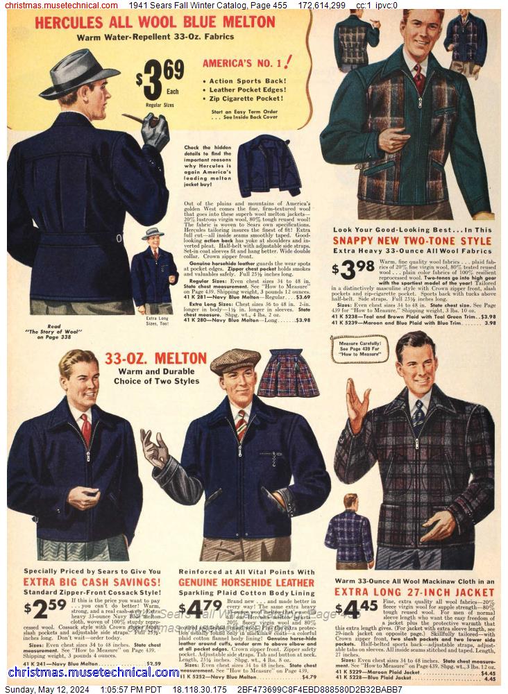 1941 Sears Fall Winter Catalog, Page 455