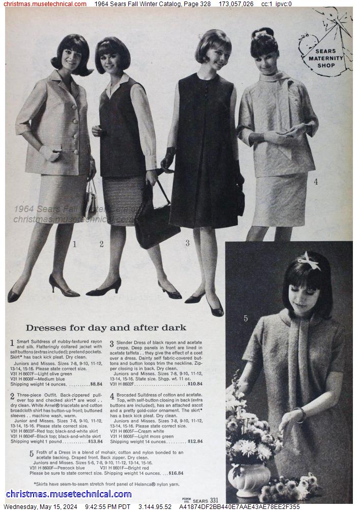 1964 Sears Fall Winter Catalog, Page 328