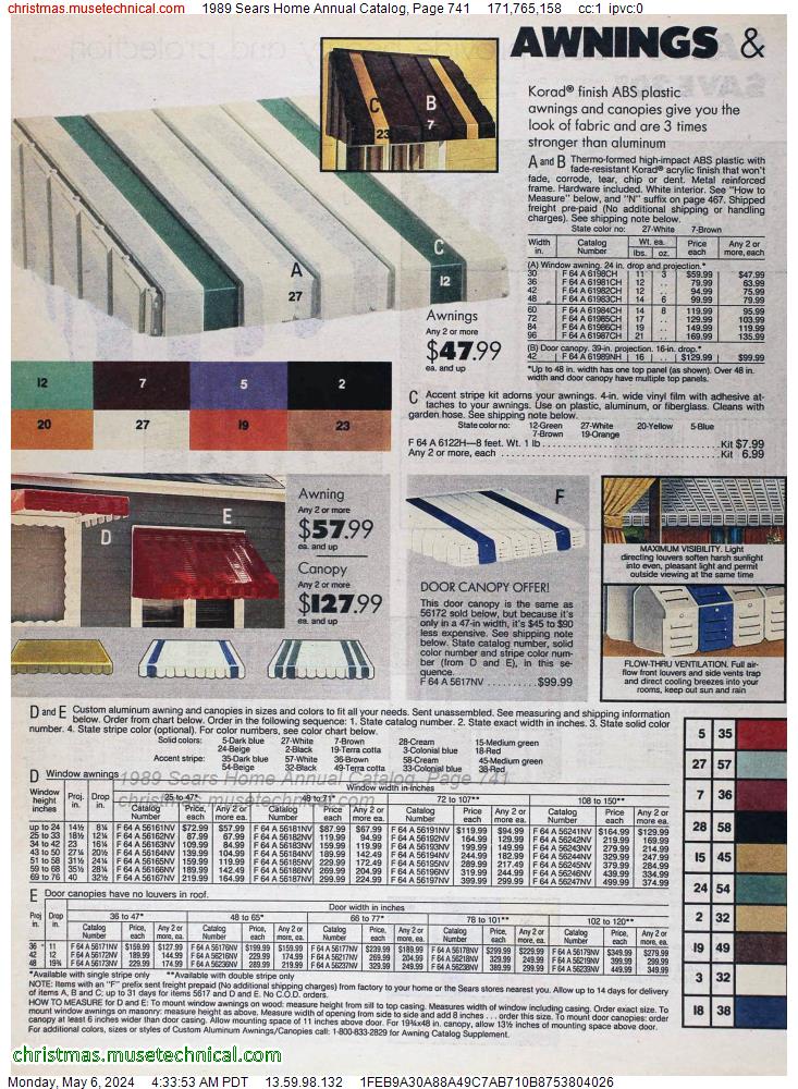 1989 Sears Home Annual Catalog, Page 741