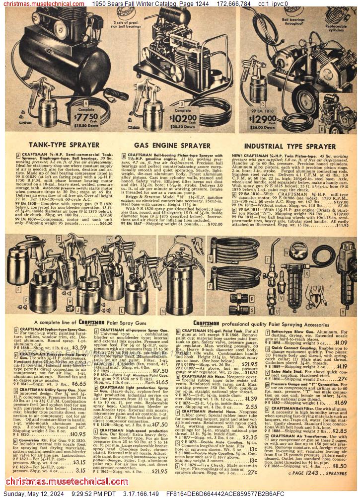 1950 Sears Fall Winter Catalog, Page 1244