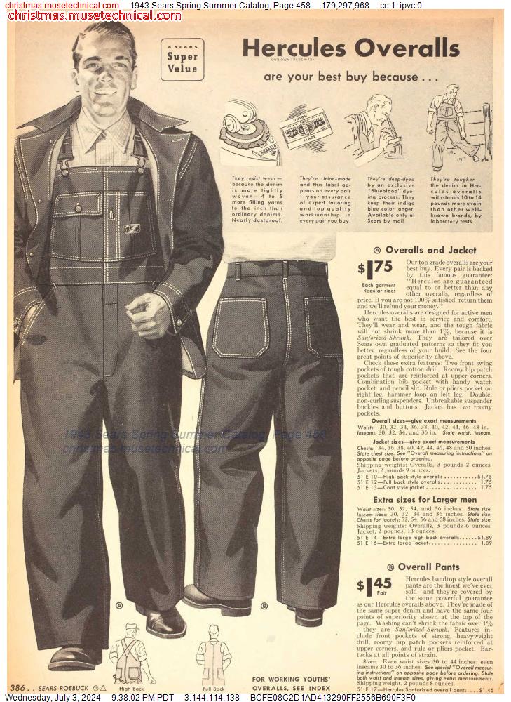 1943 Sears Spring Summer Catalog, Page 458