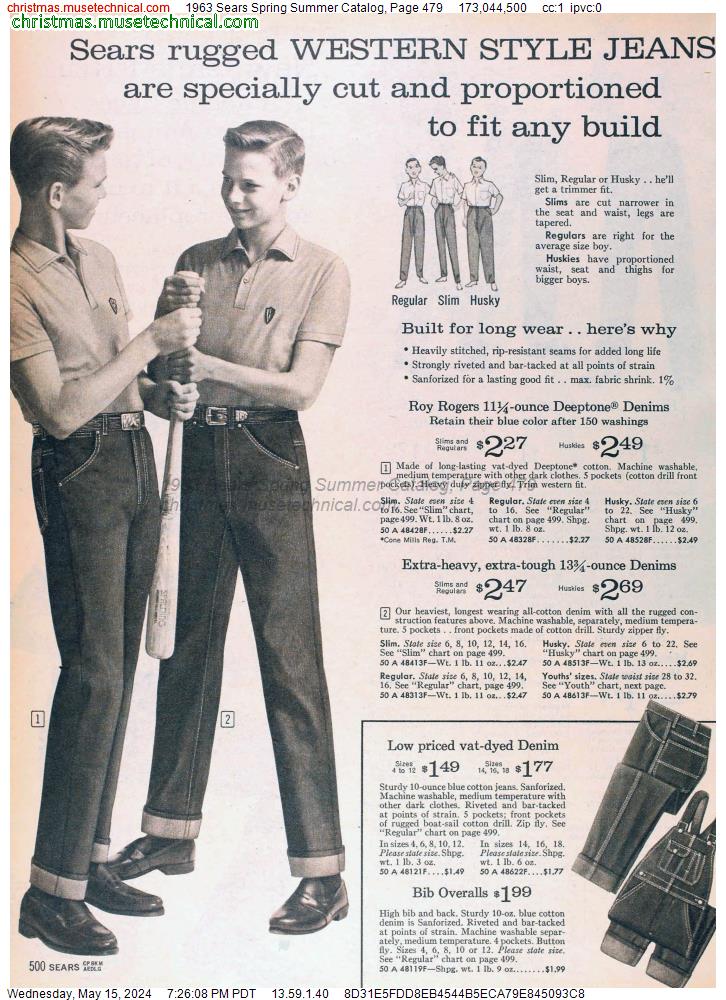 1963 Sears Spring Summer Catalog, Page 479