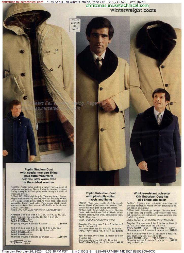 1979 Sears Fall Winter Catalog, Page 712