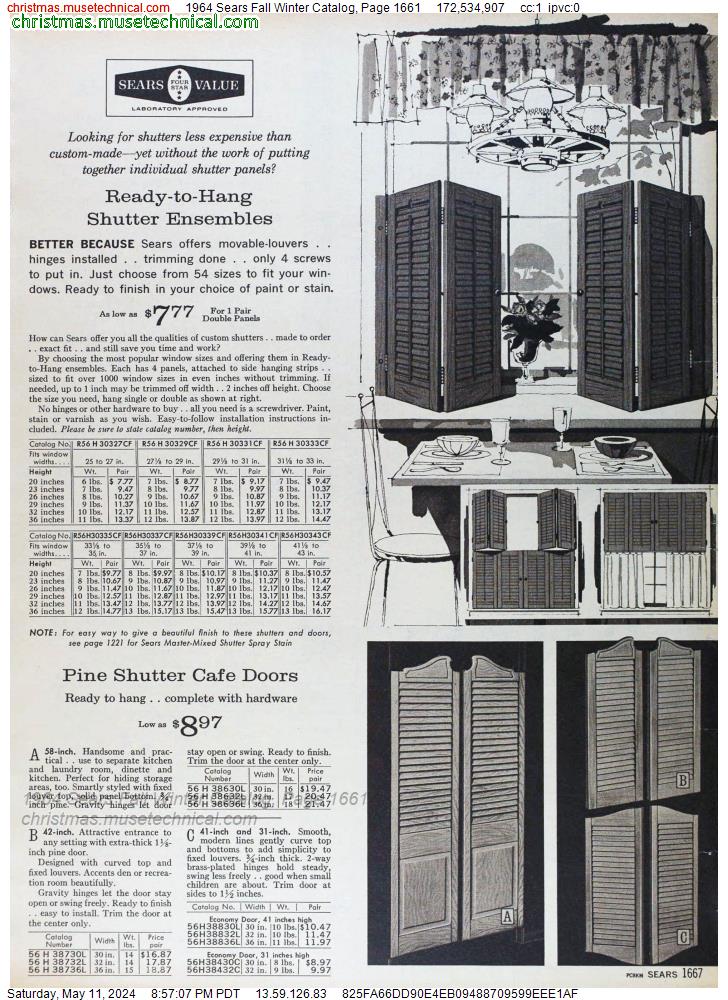 1964 Sears Fall Winter Catalog, Page 1661