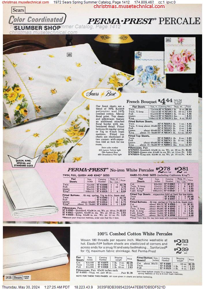 1972 Sears Spring Summer Catalog, Page 1412