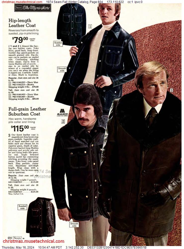 1974 Sears Fall Winter Catalog, Page 604