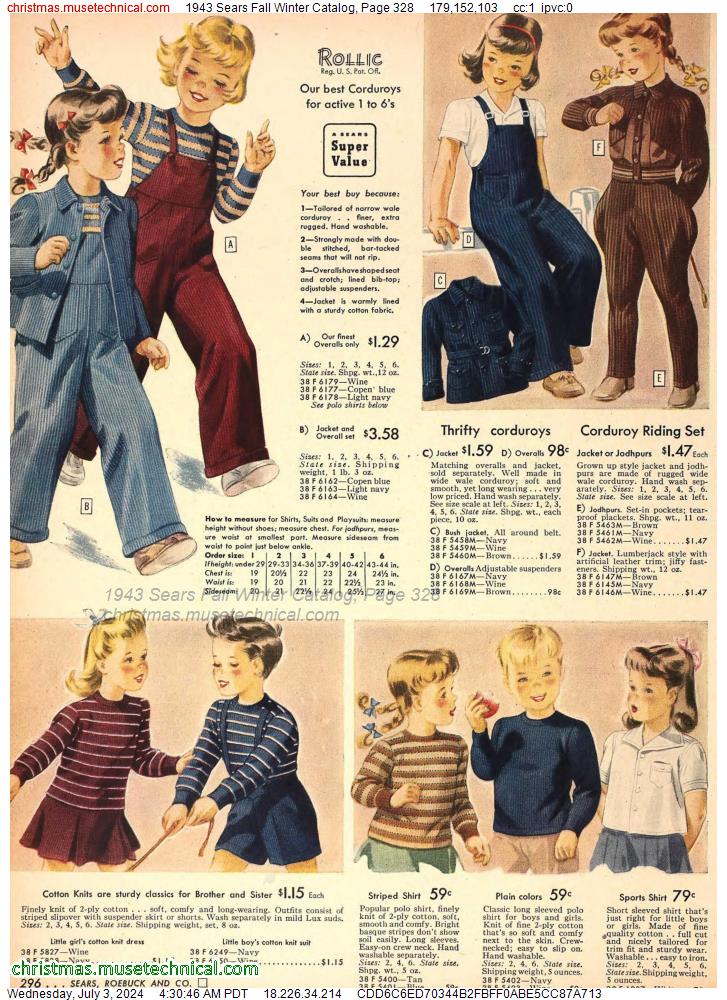 1943 Sears Fall Winter Catalog, Page 328