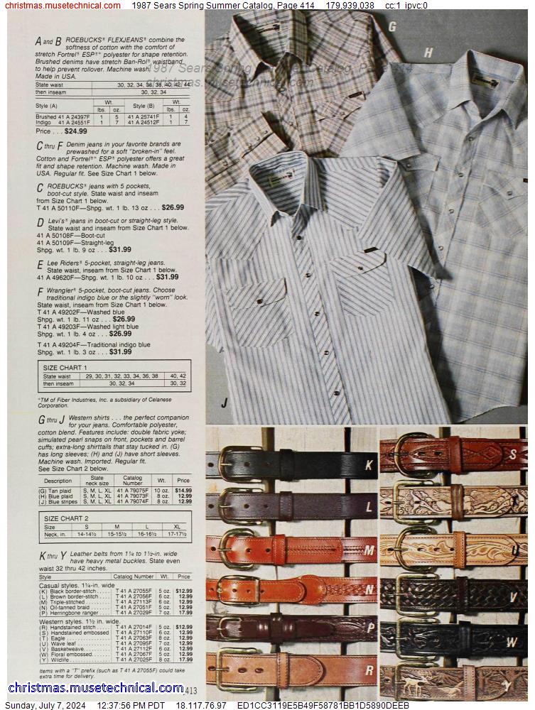 1987 Sears Spring Summer Catalog, Page 414