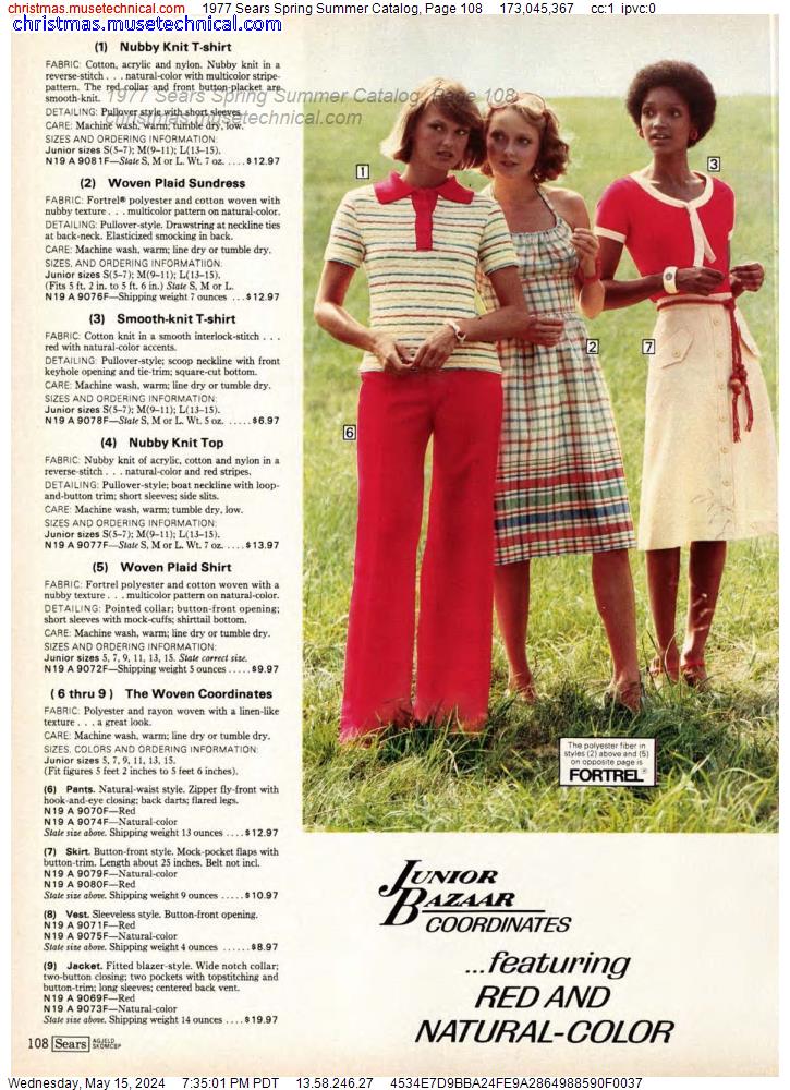 1977 Sears Spring Summer Catalog, Page 108