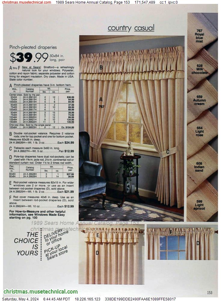 1989 Sears Home Annual Catalog, Page 153