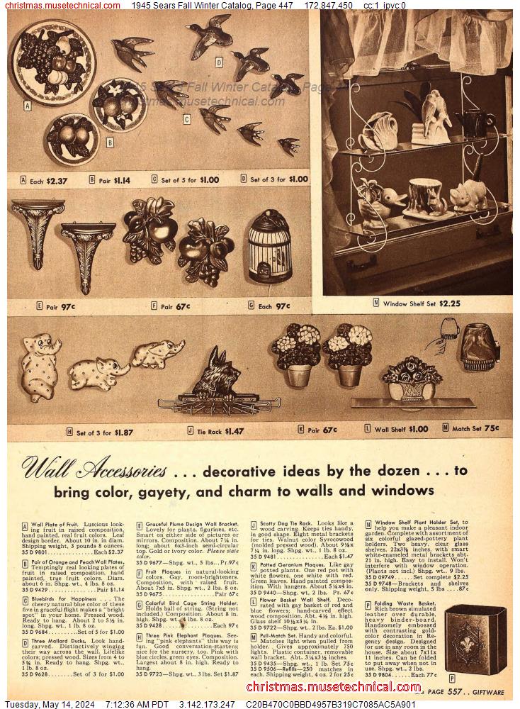 1945 Sears Fall Winter Catalog, Page 447