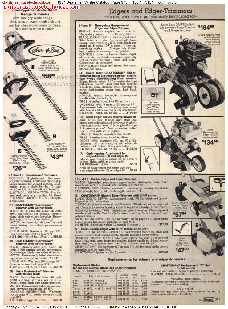 1981 Sears Fall Winter Catalog, Page 973