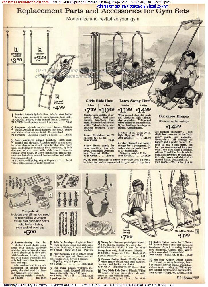 1971 Sears Spring Summer Catalog, Page 512