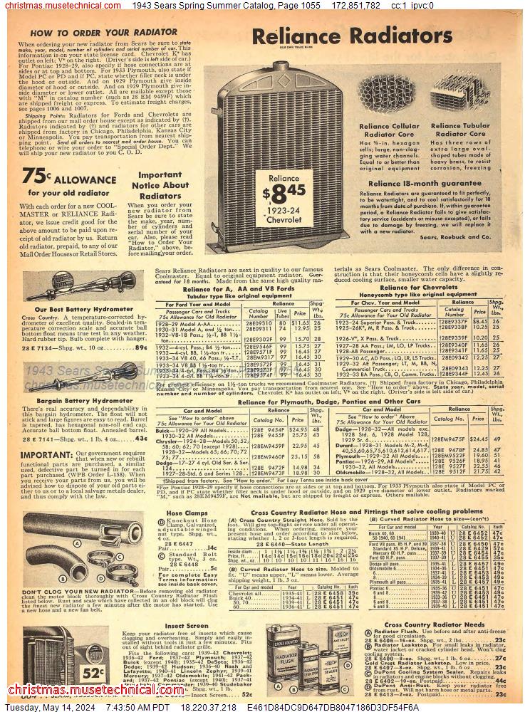 1943 Sears Spring Summer Catalog, Page 1055