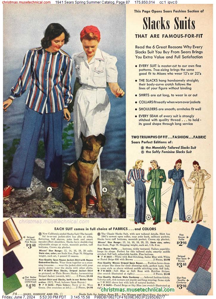 1941 Sears Spring Summer Catalog, Page 87