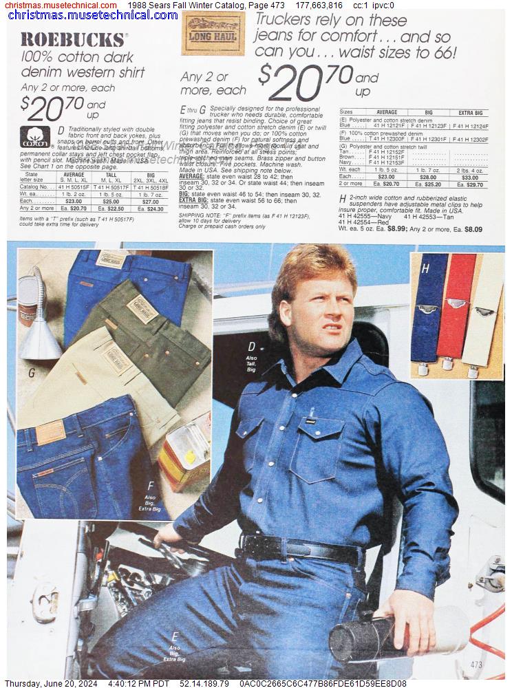 1988 Sears Fall Winter Catalog, Page 473
