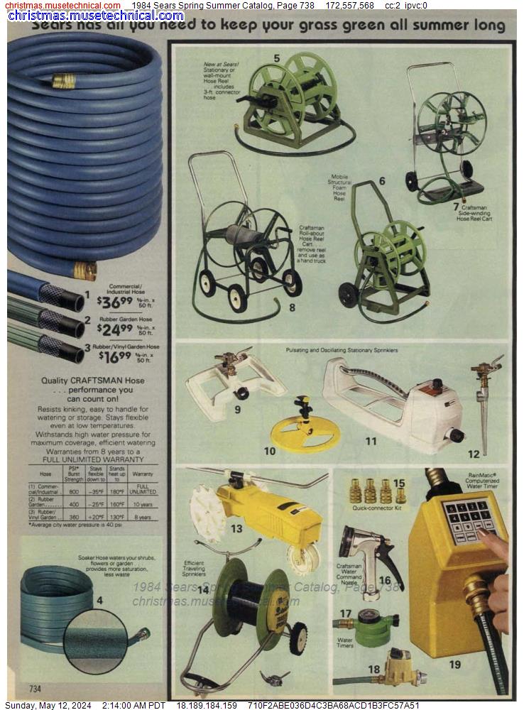 1984 Sears Spring Summer Catalog, Page 738