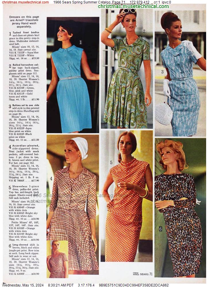 1966 Sears Spring Summer Catalog, Page 71