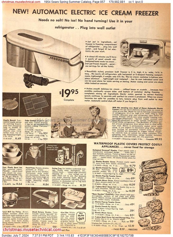 1954 Sears Spring Summer Catalog, Page 857