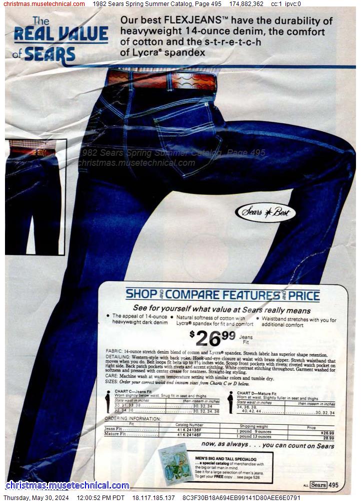 1982 Sears Spring Summer Catalog, Page 495