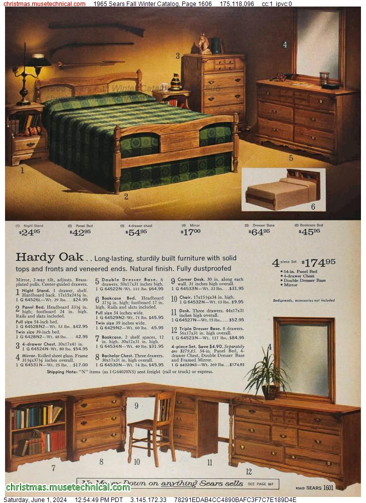1965 Sears Fall Winter Catalog, Page 1606