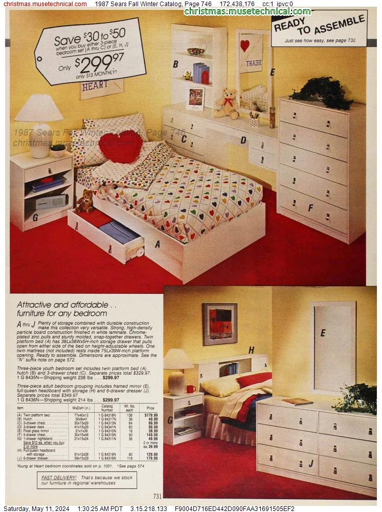 1987 Sears Fall Winter Catalog, Page 746