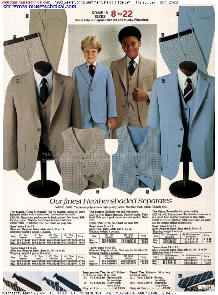 1982 Sears Spring Summer Catalog, Page 391