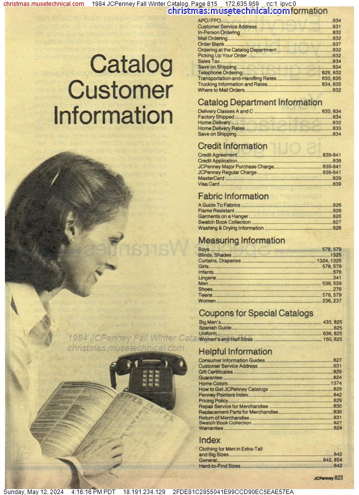 1984 JCPenney Fall Winter Catalog, Page 815