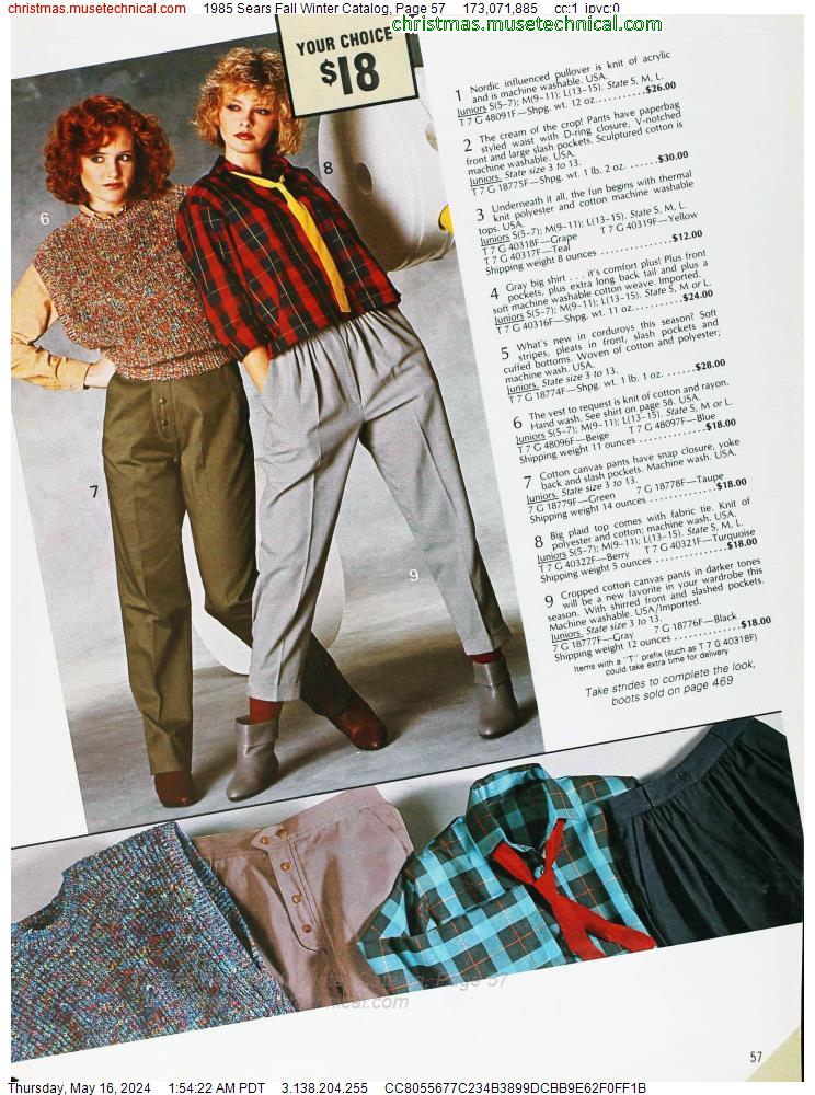 1985 Sears Fall Winter Catalog, Page 57