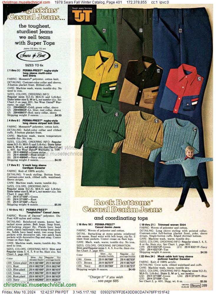 1978 Sears Fall Winter Catalog, Page 401